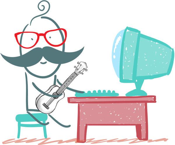 Playing-Ukulele-at-the-Computer-2